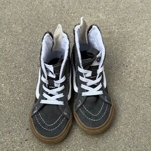 Vans Toddler High-Top Sneakers with White Laces